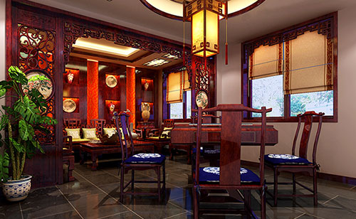 甘孜古典中式风格茶楼包间设计装修效果图