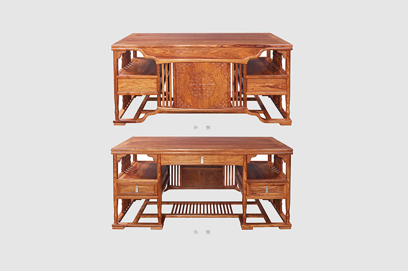 甘孜中式家居装饰书房桌椅组合家具效果图